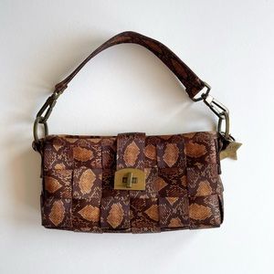 Harveys Seatbelt Python Baguette Bag